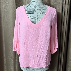 New York & Company Salmon Blouse